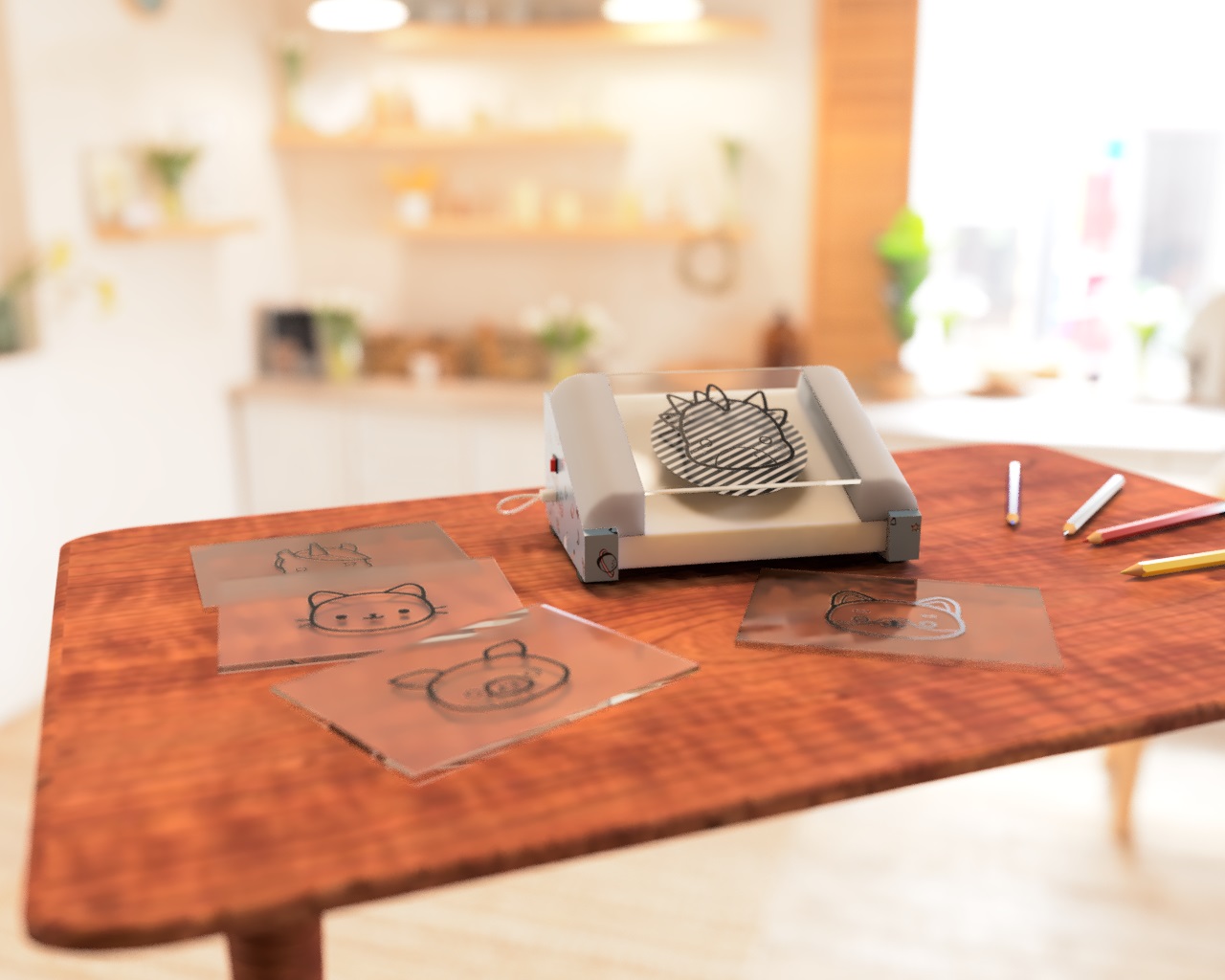 整套弱視訓練機的實際圖片